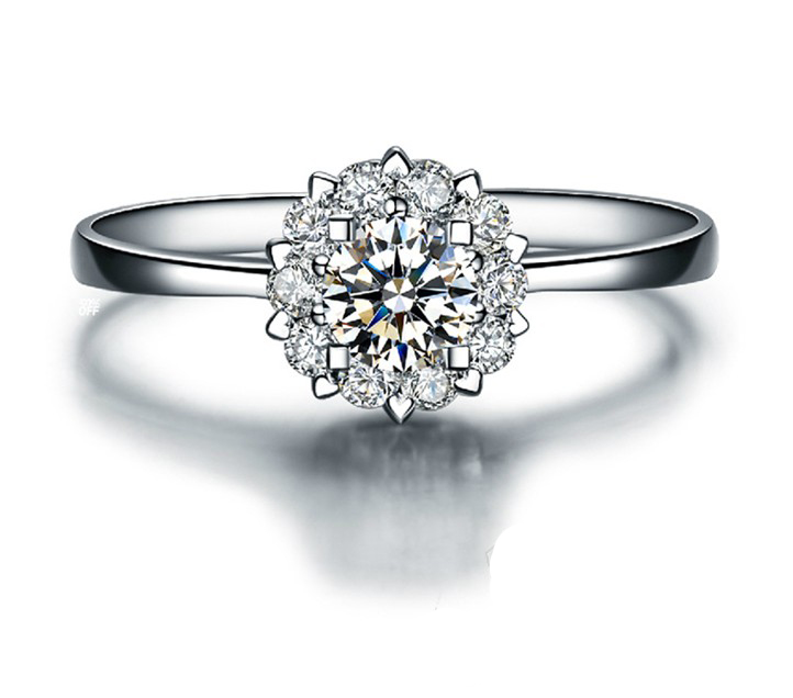 SS11041 S925 sterling silver dazzling diamond ring